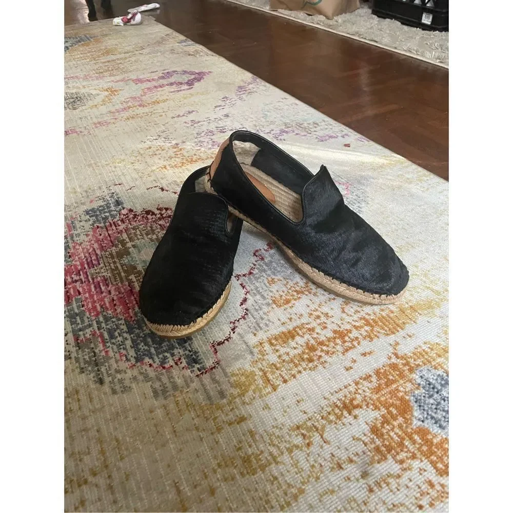 Ugg Black Calf Hair Sandrinne Espadrilles Flats Sz 7​​​​ - Picture 10 of 10